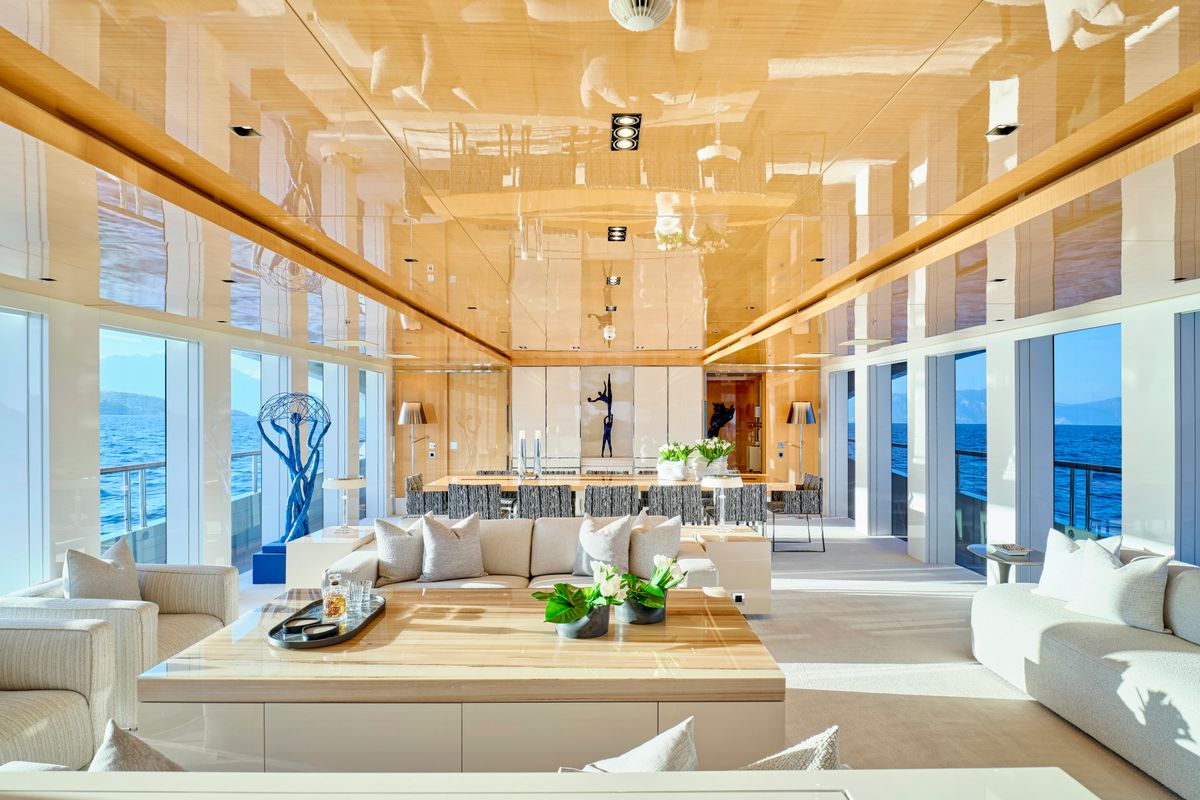 Salon of La Pellegrina 1, a Gulet Luxury Motor Yacht yacht at Athens, Greece