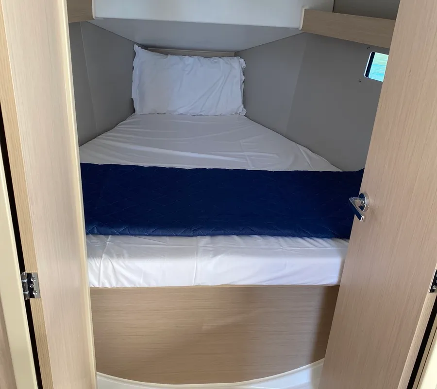 Cabin on Angelica, a Beneteau Oceanis 34.1 sailboat at Olbia, Italy