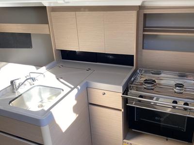 Galley of Angelica, a Beneteau Oceanis 34.1 sailboat at Olbia, Italy