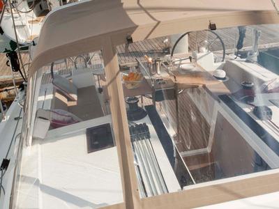 Deck of King Crimson, a Beneteau Oceanis 41.1 sailboat at Municipal Unit of Lefkada, Greece