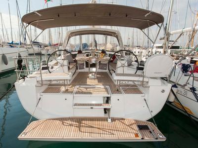 Cockpit of King Crimson, a Beneteau Oceanis 41.1 sailboat at Municipal Unit of Lefkada, Greece