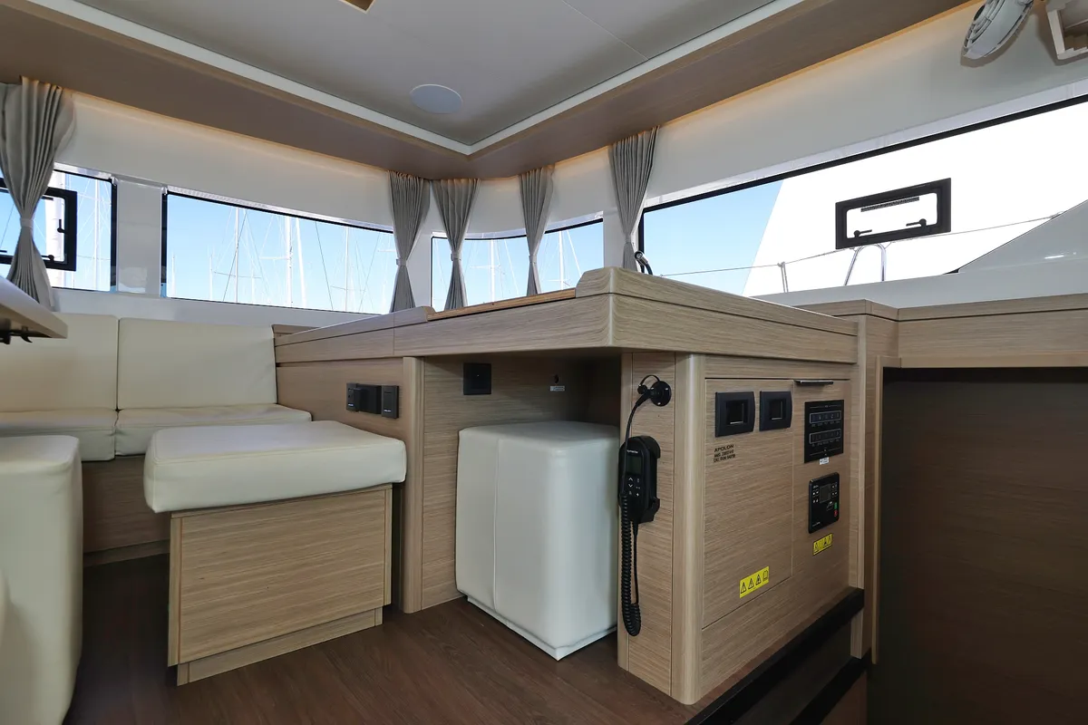 Salon of APOLON, a Lagoon 51 catamaran at Općina Sukošan, Croatia