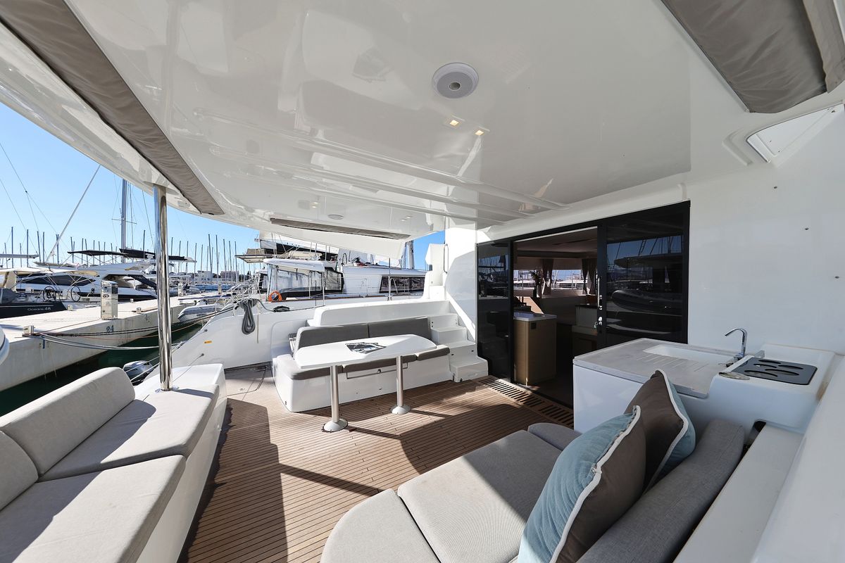 Deck of APOLON, a Lagoon 51 catamaran at Općina Sukošan, Croatia