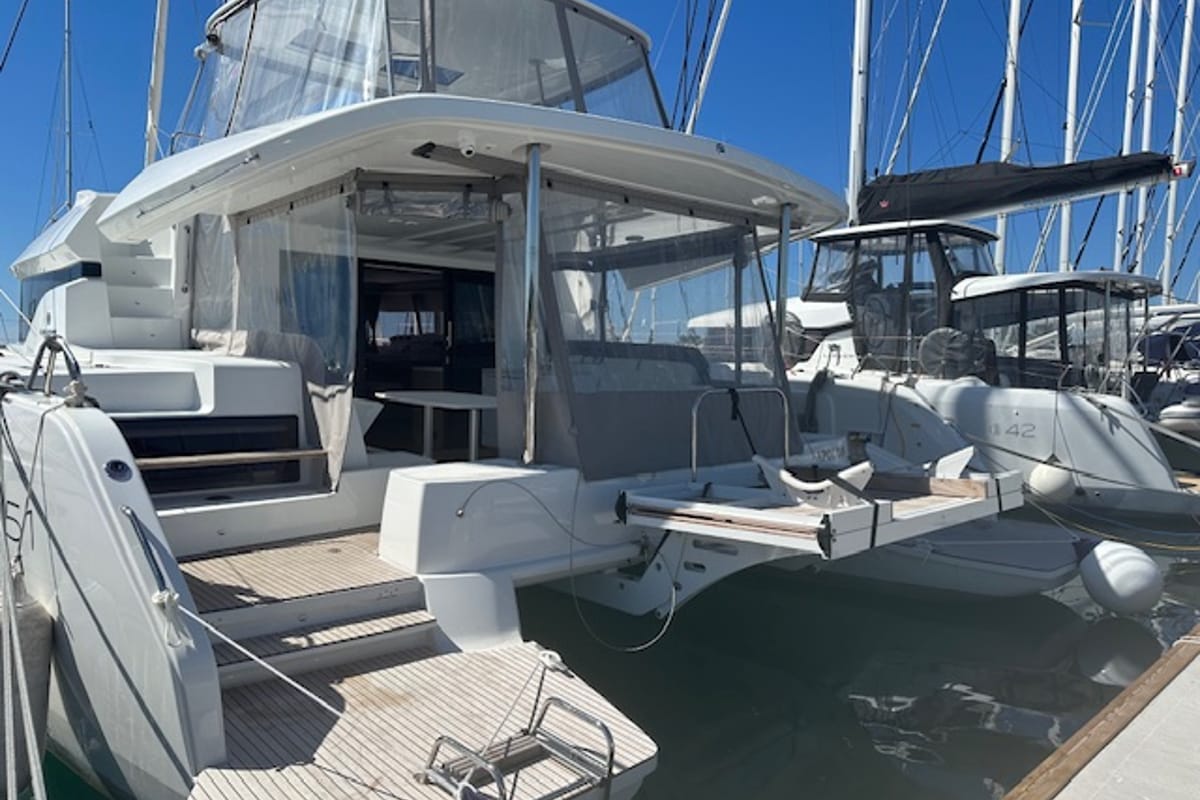 Exterior view of APOLON, a Lagoon 51 catamaran at Općina Sukošan, Croatia