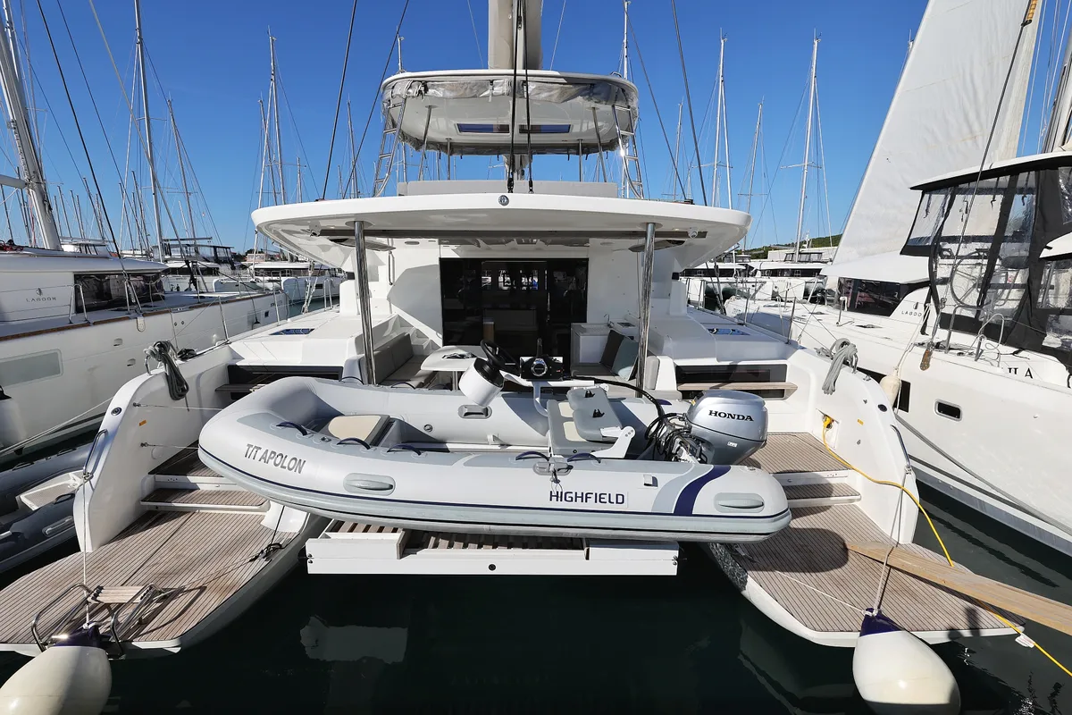 Exterior view of APOLON, a Lagoon 51 catamaran at Općina Sukošan, Croatia