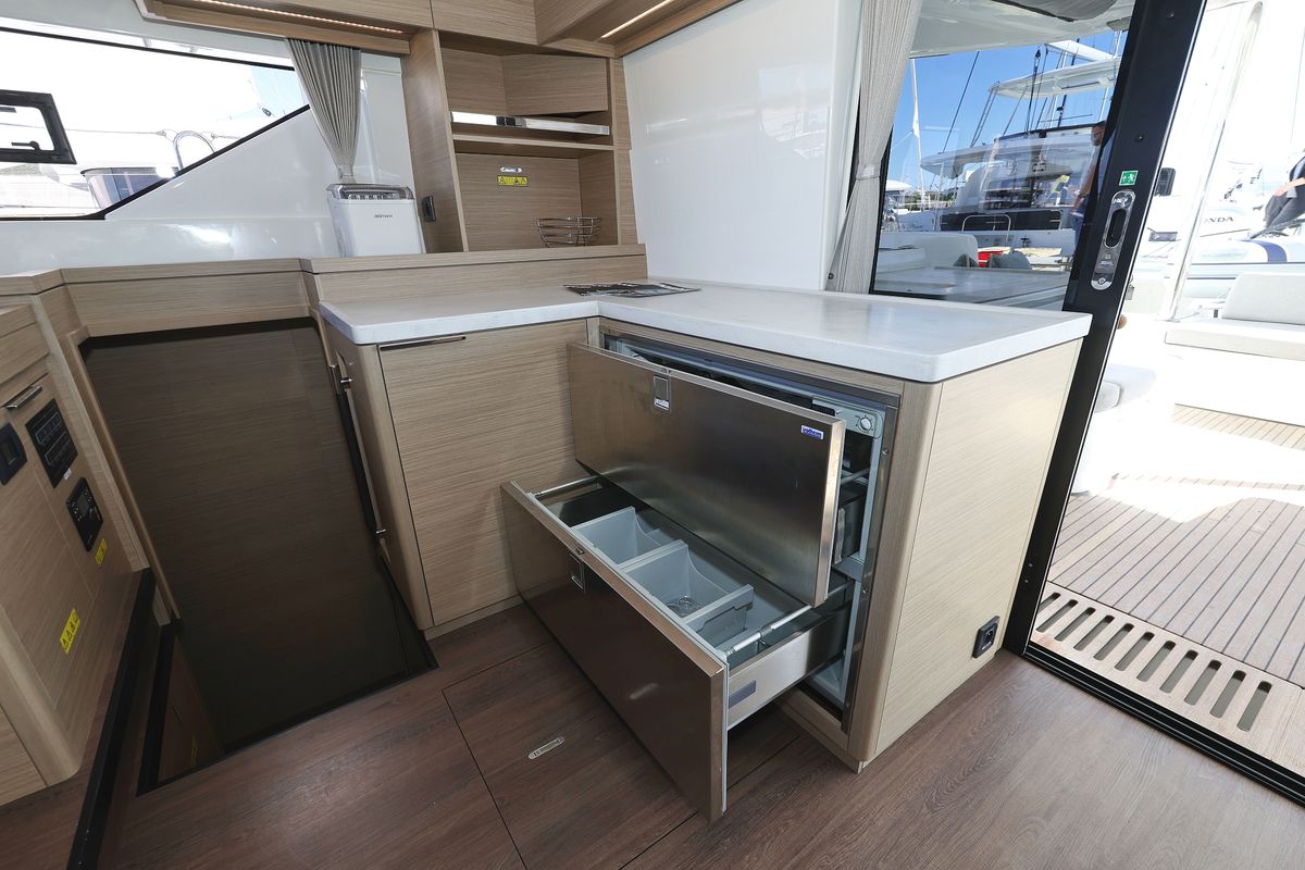 Galley of APOLON, a Lagoon 51 catamaran at Općina Sukošan, Croatia