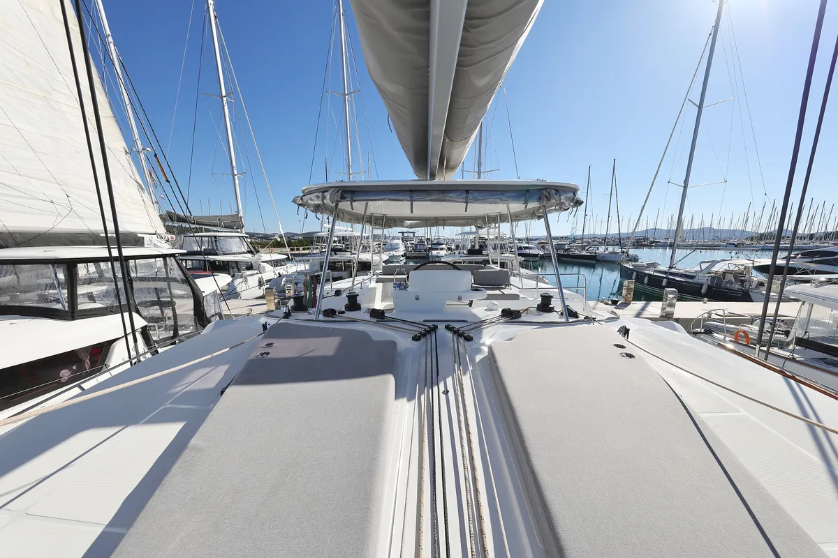 Deck of APOLON, a Lagoon 51 catamaran at Općina Sukošan, Croatia