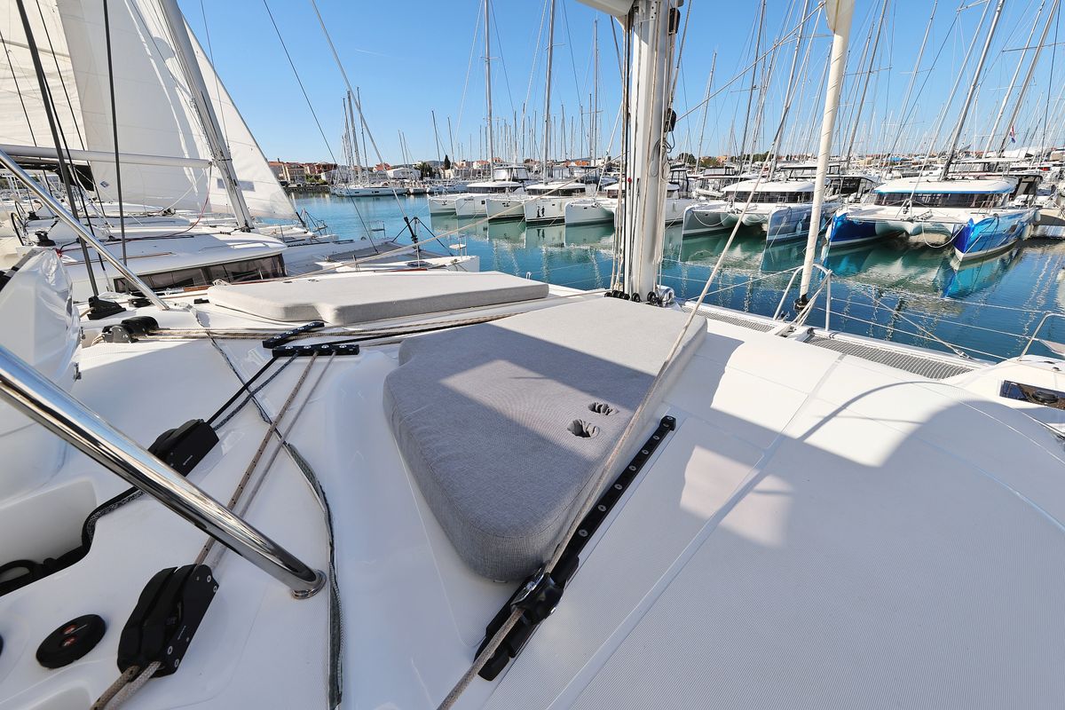 Deck of APOLON, a Lagoon 51 catamaran at Općina Sukošan, Croatia