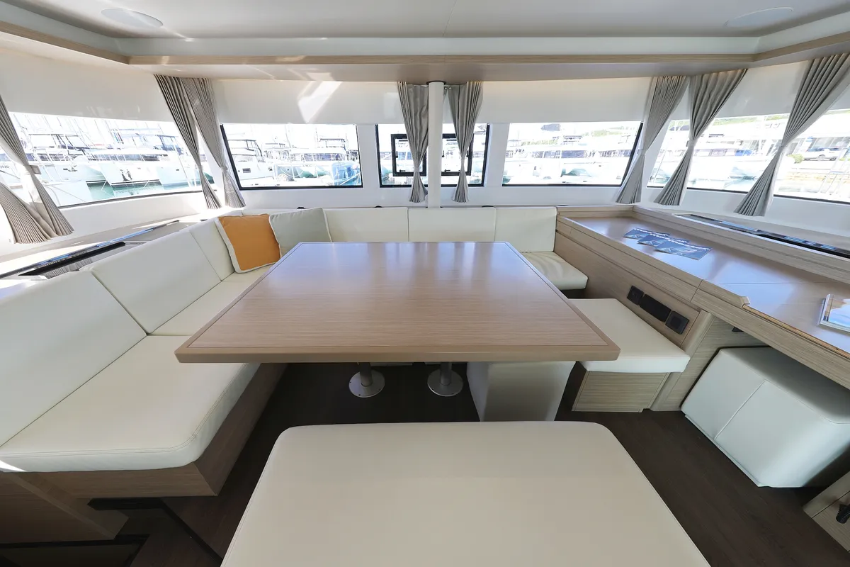 Salon of APOLON, a Lagoon 51 catamaran at Općina Sukošan, Croatia