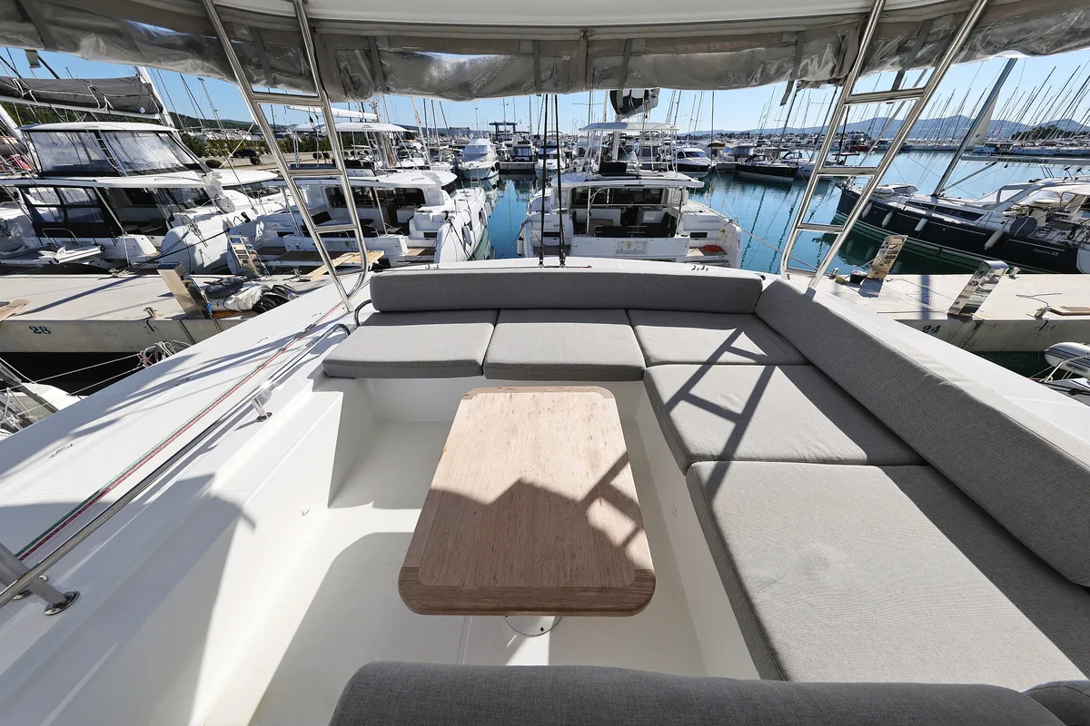 Deck of APOLON, a Lagoon 51 catamaran at Općina Sukošan, Croatia
