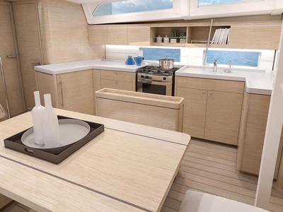Galley of Moorings 46.4 Club, a Beneteau Oceanis 46.1 sailboat at Procida, Italy