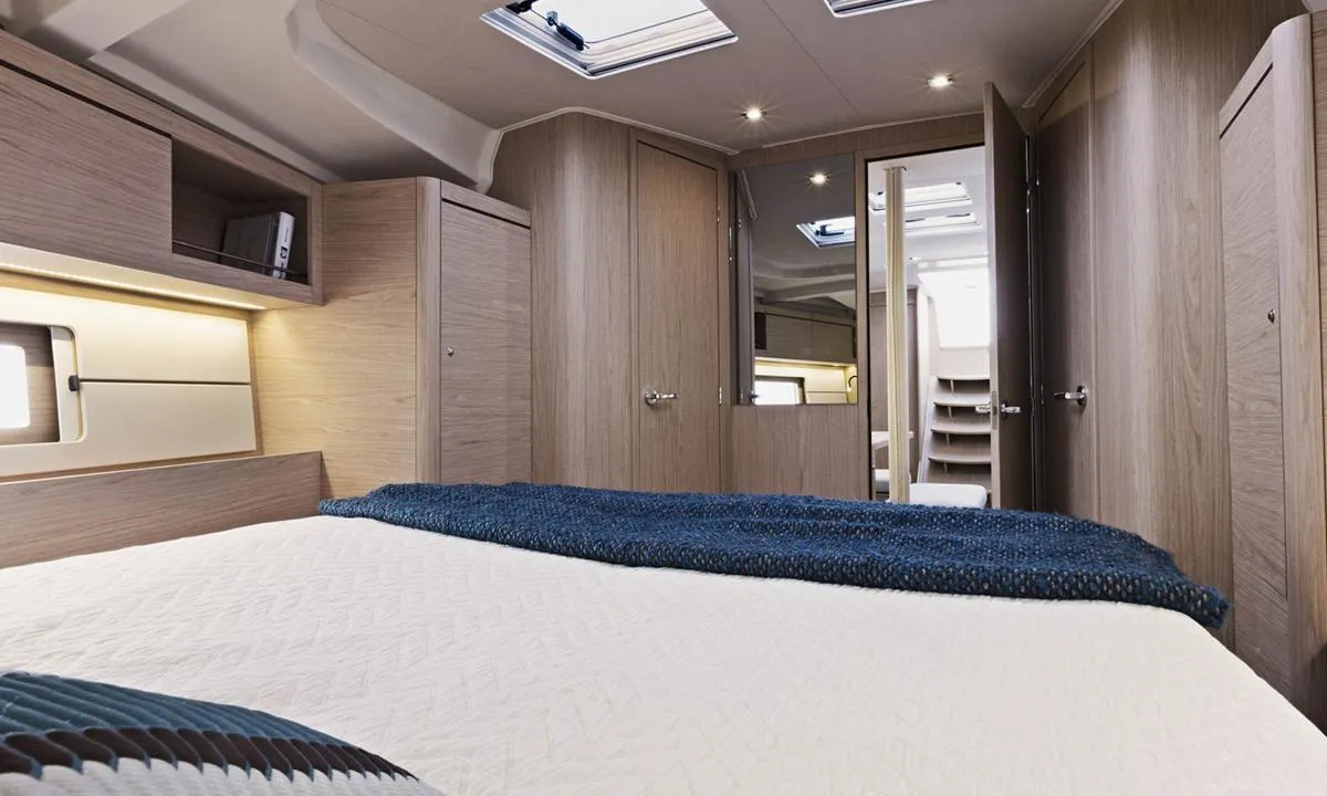Cabin on Moorings 46.4 Club, a Beneteau Oceanis 46.1 sailboat at Procida, Italy