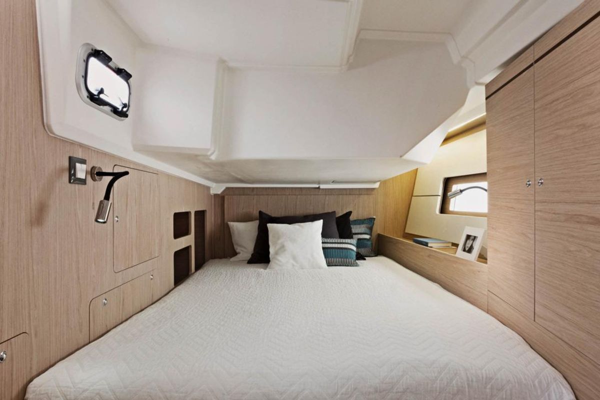 Cabin on Moorings 46.4 Club, a Beneteau Oceanis 46.1 sailboat at Procida, Italy