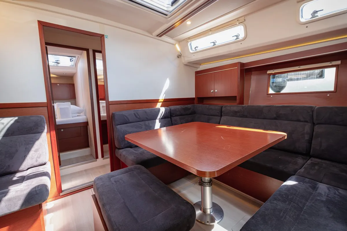 Salon of Diamond, a Hanse Yachts Hanse 455 sailboat at Seget Donji, Croatia