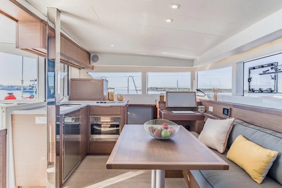 Galley of Miber Aries, a Lagoon 40 catamaran at Fethiye, Turkey