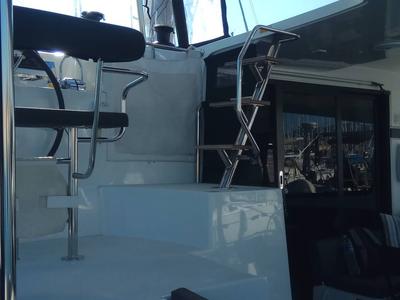 Cockpit of Euphoria, a Lagoon 42 catamaran at Municipal Unit of Lefkada, Greece
