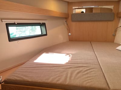 Cabin on Sofia, a Bavaria C42 sailboat at Kontokali, Greece