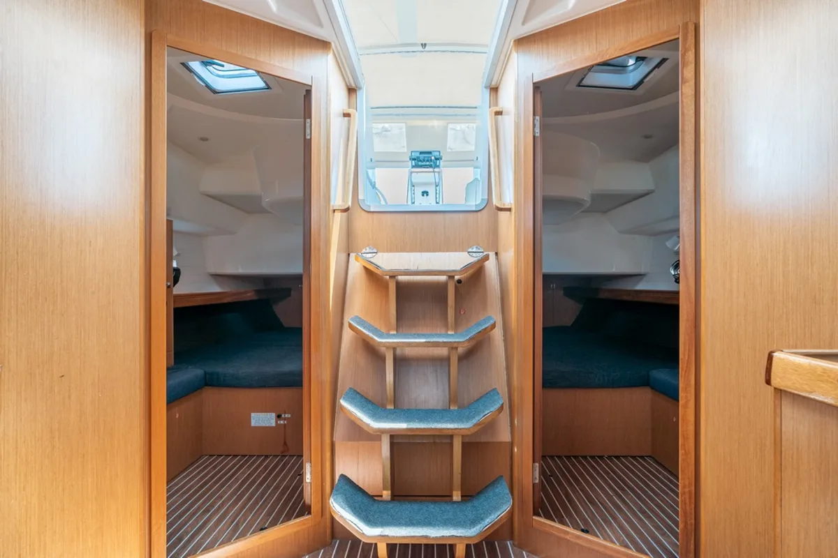 Salon of Melodia, a Bavaria Cruiser 46 sailboat at Municipal Unit of Rhodes, Greece