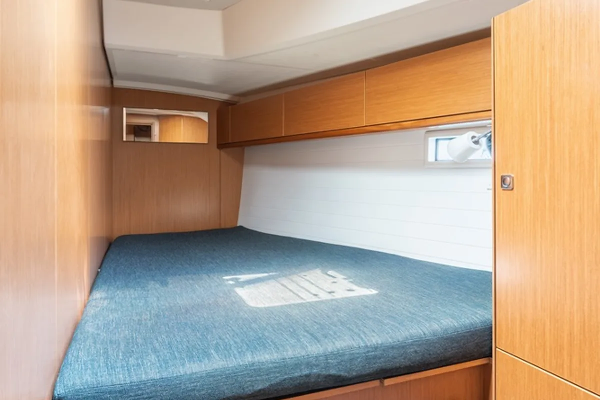 Cabin on Melodia, a Bavaria Cruiser 46 sailboat at Municipal Unit of Rhodes, Greece