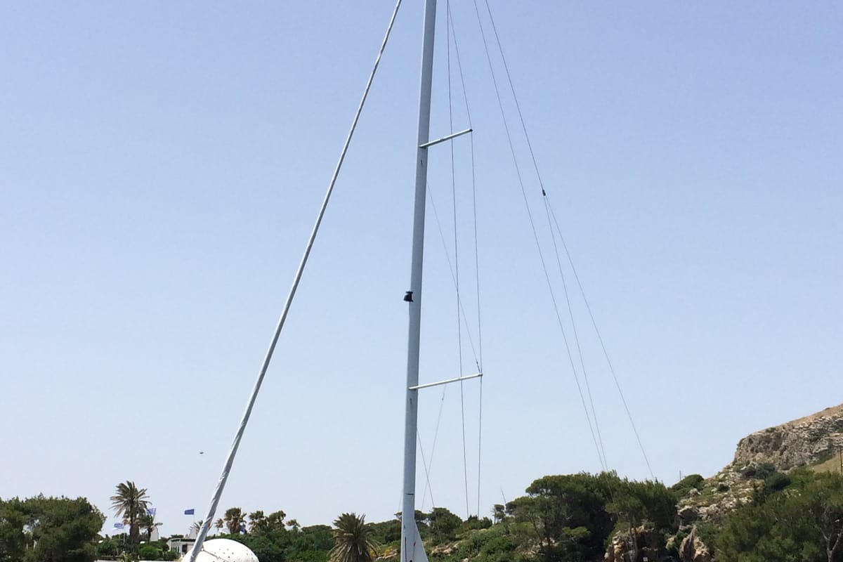 Melodia, a Bavaria Cruiser 46 sailboat at Municipal Unit of Rhodes, Greece