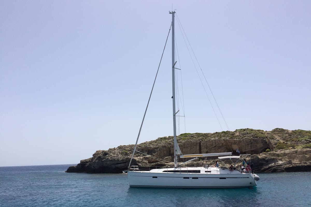 Melodia, a Bavaria Cruiser 46 sailboat at Municipal Unit of Rhodes, Greece
