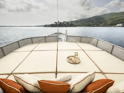 Deck of Five Angels - Motor yacht, a Gulet Motoryacht yacht at Castellammare di Stabia, Italy