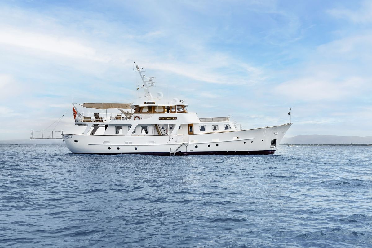 Exterior view of Five Angels - Motor yacht, a Gulet Motoryacht yacht at Castellammare di Stabia, Italy