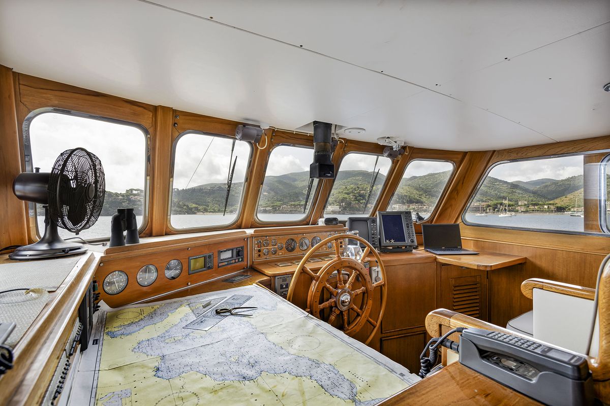 Cockpit of Five Angels - Motor yacht, a Gulet Motoryacht yacht at Castellammare di Stabia, Italy