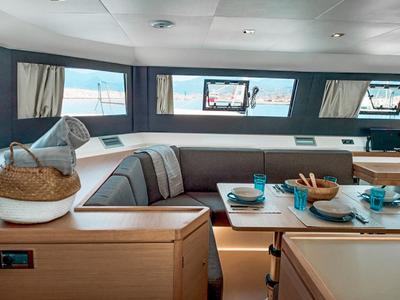 Salon of Olga, a Dufour 48 Catamaran catamaran at Salerno, Italy