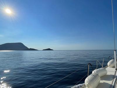 Deck of Roxani, a Elan 45 sailboat at Sithonia Municipal Unit, Greece