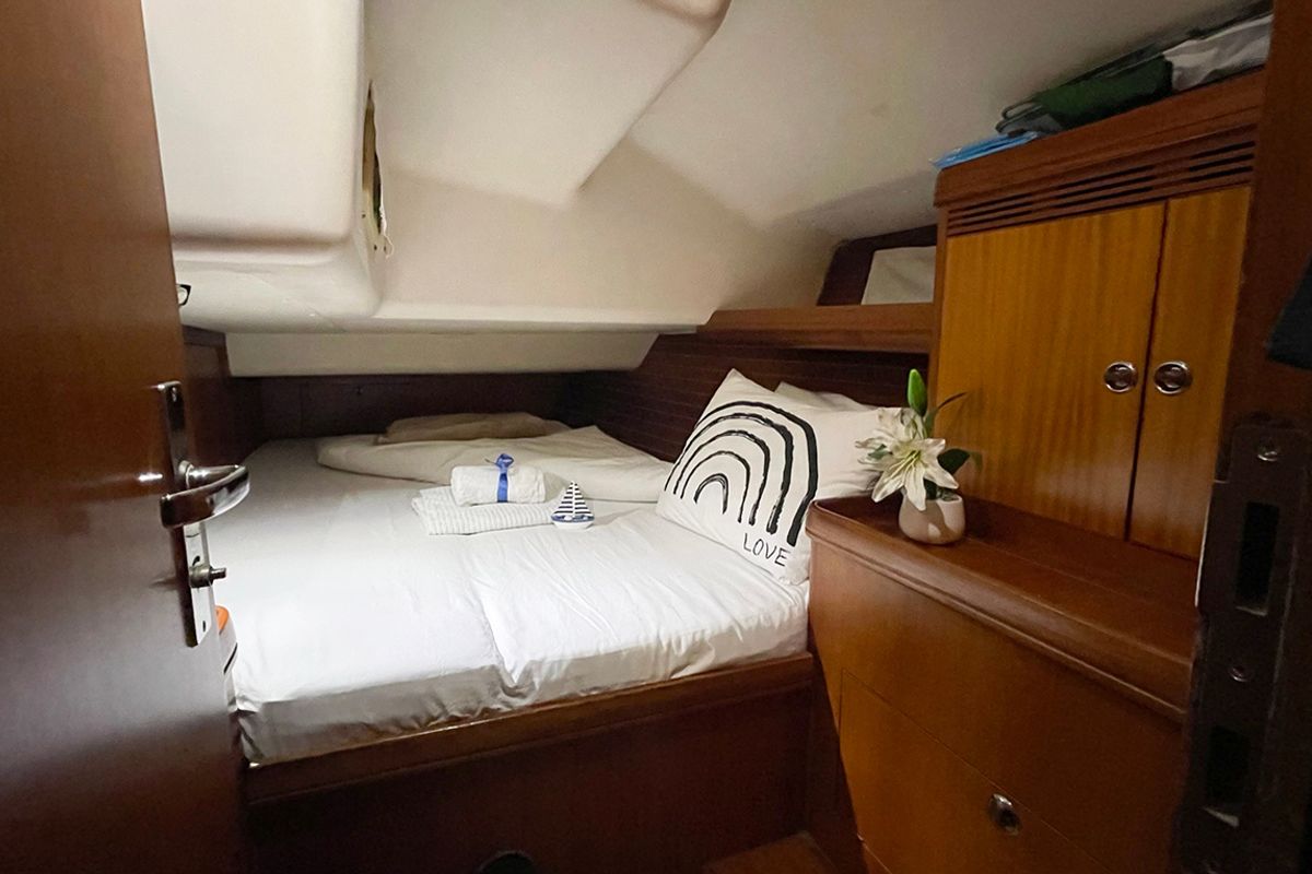 Cabin on Roxani, a Elan 45 sailboat at Sithonia Municipal Unit, Greece
