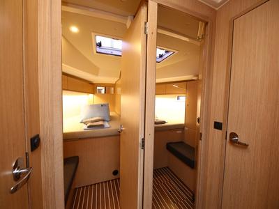 Cabin on Palolem, a Bavaria Cruiser 46 sailboat at Fethiye, Turkey