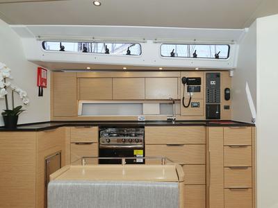Galley of Kontrari - OW, a Hanse Yachts Hanse 460 sailboat at Grad Biograd na Moru, Croatia