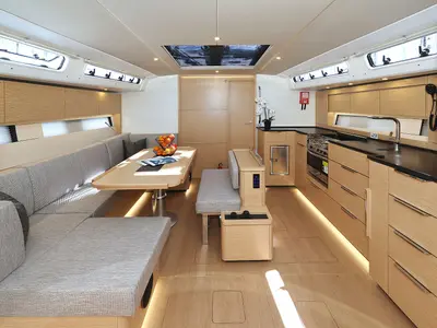 Salon of Kontrari - OW, a Hanse Yachts Hanse 460 sailboat at Grad Biograd na Moru, Croatia