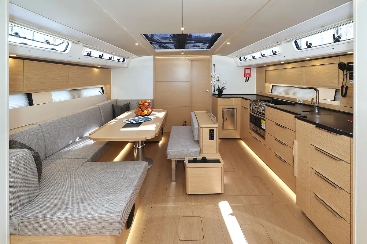 Salon of Kontrari - OW, a Hanse Yachts Hanse 460 sailboat at Grad Biograd na Moru, Croatia