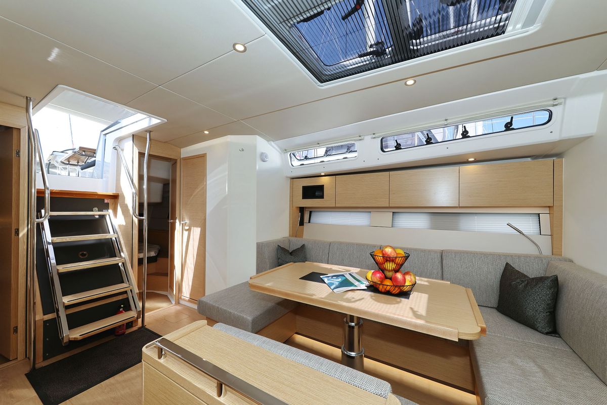 Salon of Kontrari - OW, a Hanse Yachts Hanse 460 sailboat at Grad Biograd na Moru, Croatia