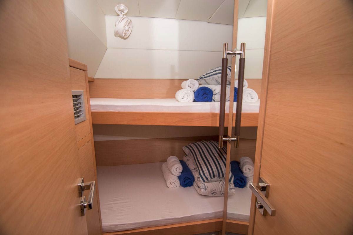 Cabin on Costabella , a Lagoon 52 F catamaran at Seychelles, Eden Island Marina, Seychelles
