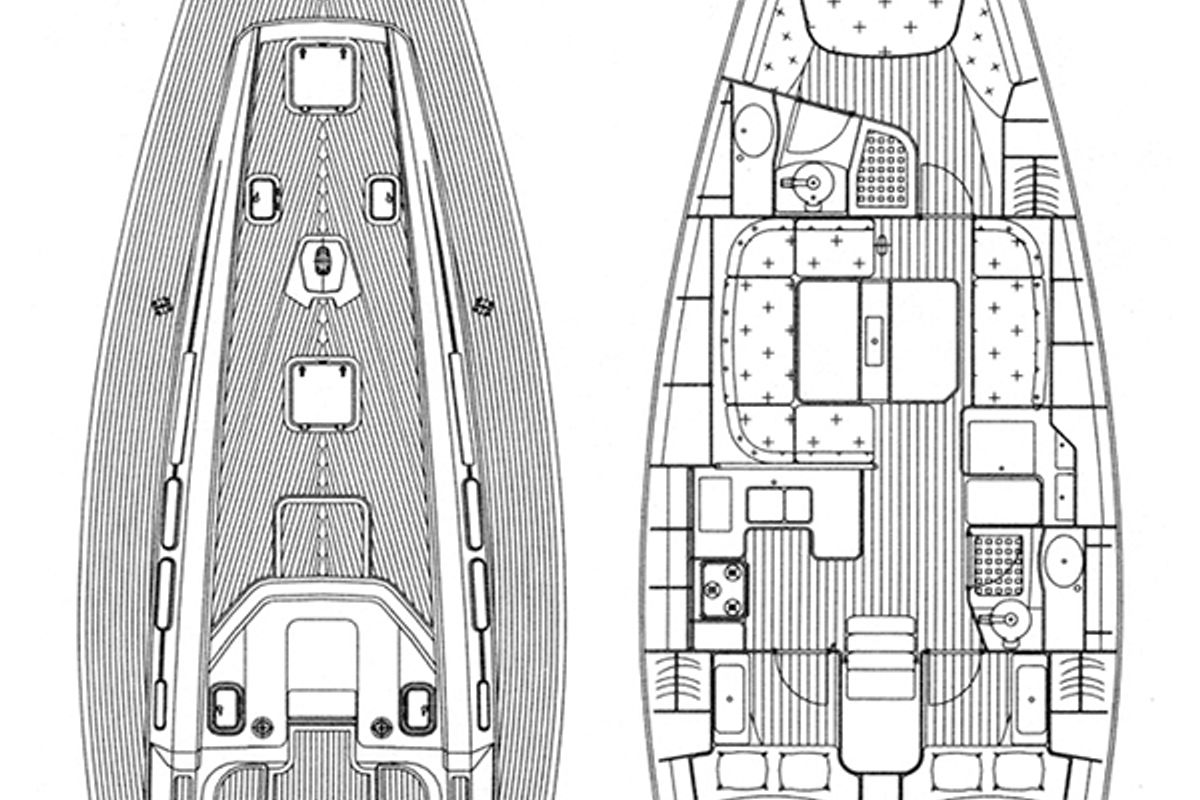 Exterior view of Pingala, a Cantiere Del Pardo (Grand Soleil) Grand Soleil 45 sailboat at Grad Šibenik, Croatia