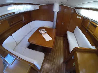 Salon of Pingala, a Cantiere Del Pardo (Grand Soleil) Grand Soleil 45 sailboat at Grad Šibenik, Croatia