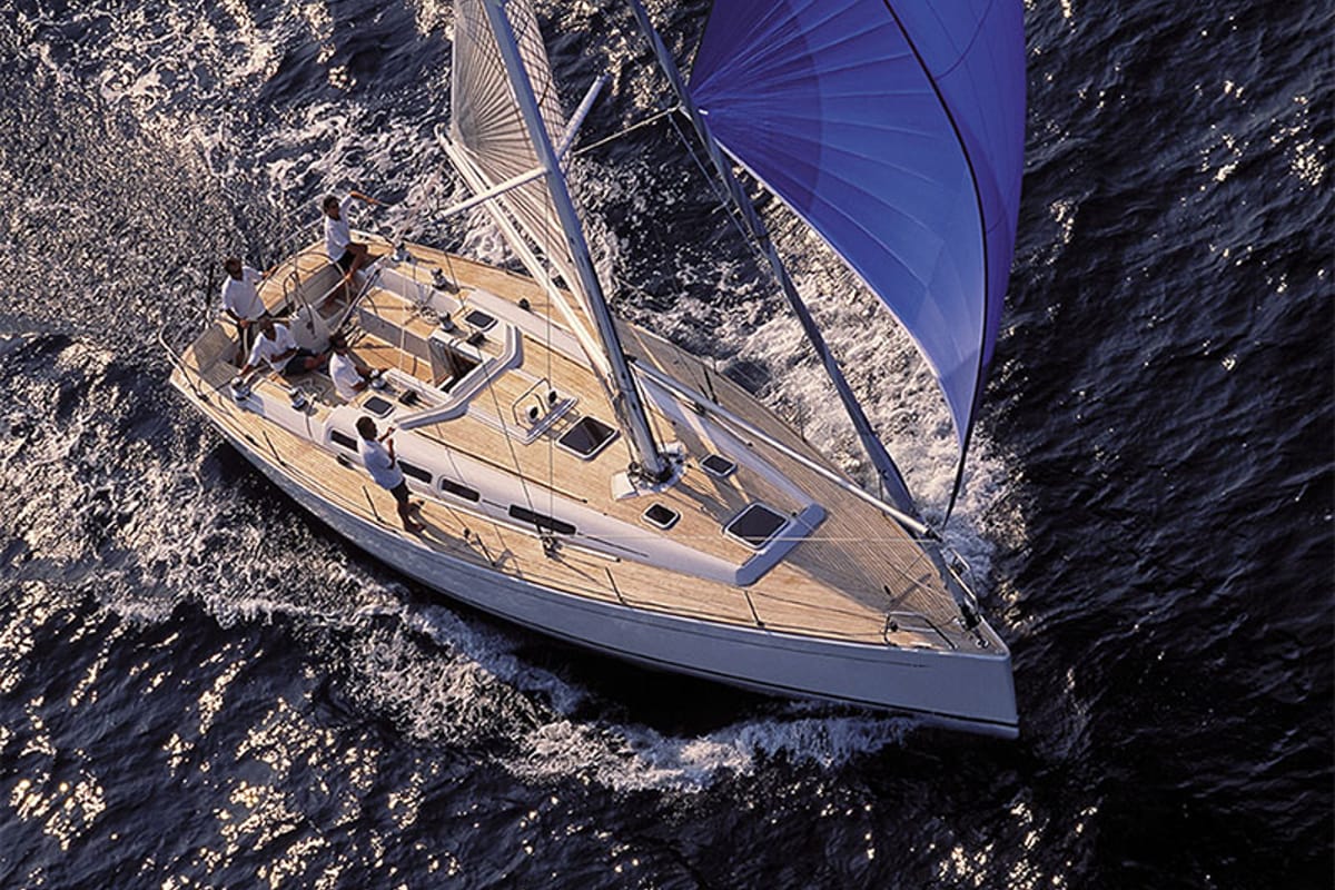 Exterior view of Pingala, a Cantiere Del Pardo (Grand Soleil) Grand Soleil 45 sailboat at Grad Šibenik, Croatia