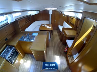 Galley of Pingala, a Cantiere Del Pardo (Grand Soleil) Grand Soleil 45 sailboat at Grad Šibenik, Croatia