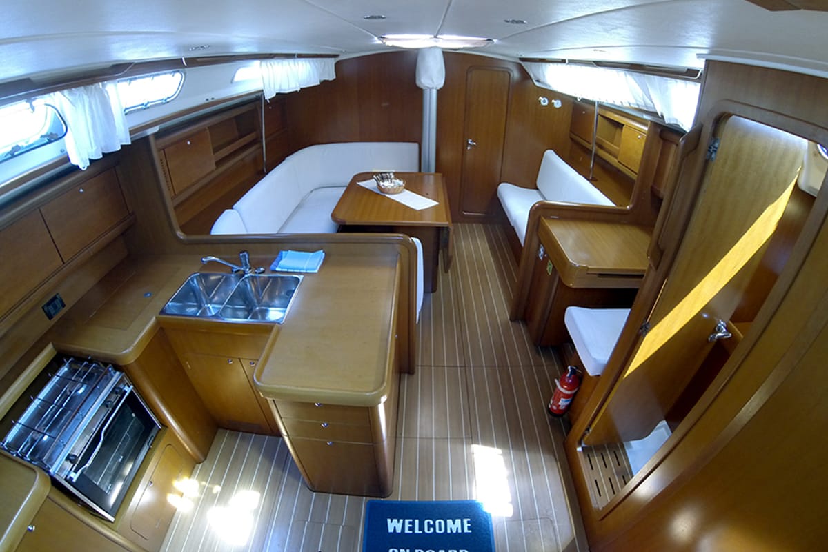 Galley of Pingala, a Cantiere Del Pardo (Grand Soleil) Grand Soleil 45 sailboat at Grad Šibenik, Croatia