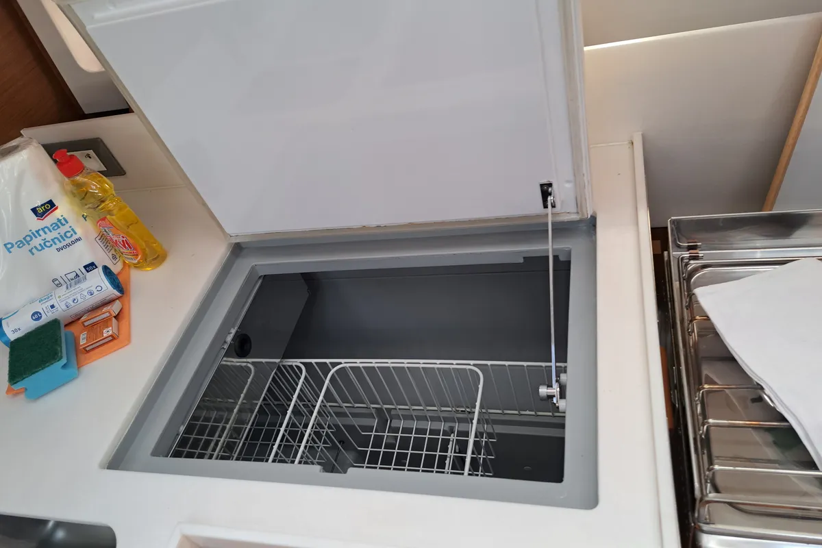 Galley of Mirrmurr, a Jeanneau Sun Odyssey 490 sailboat at Grad Kaštela, Croatia
