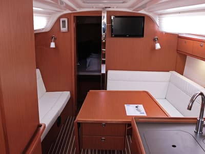 Salon of Julia, a Bavaria Cruiser 37 sailboat at Općina Sukošan, Croatia
