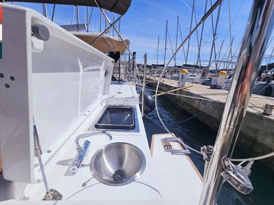 Deck of Ella, a Dufour 41 sailboat at Općina Rogoznica, Croatia