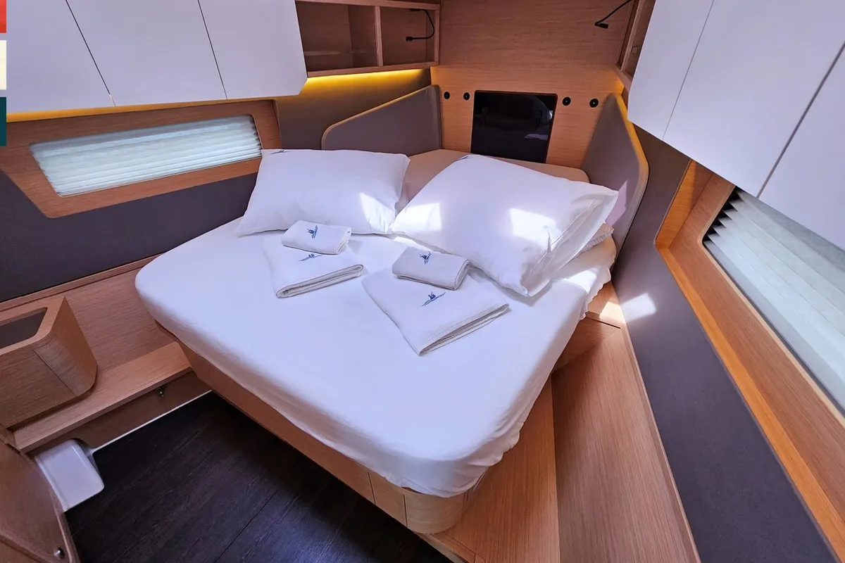 Cabin on Ella, a Dufour 41 sailboat at Općina Rogoznica, Croatia