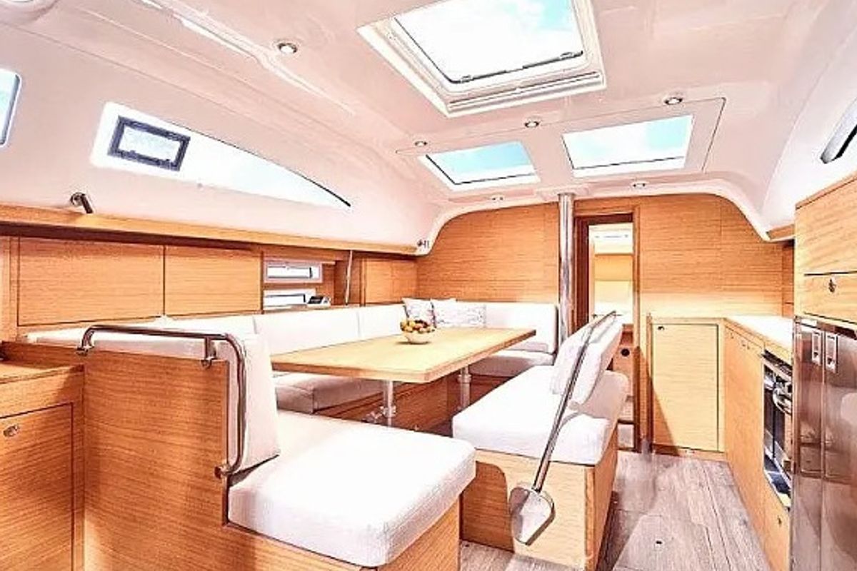 Salon of Ziggy, a Elan Impression 45.1 sailboat at Grad Trogir, Croatia