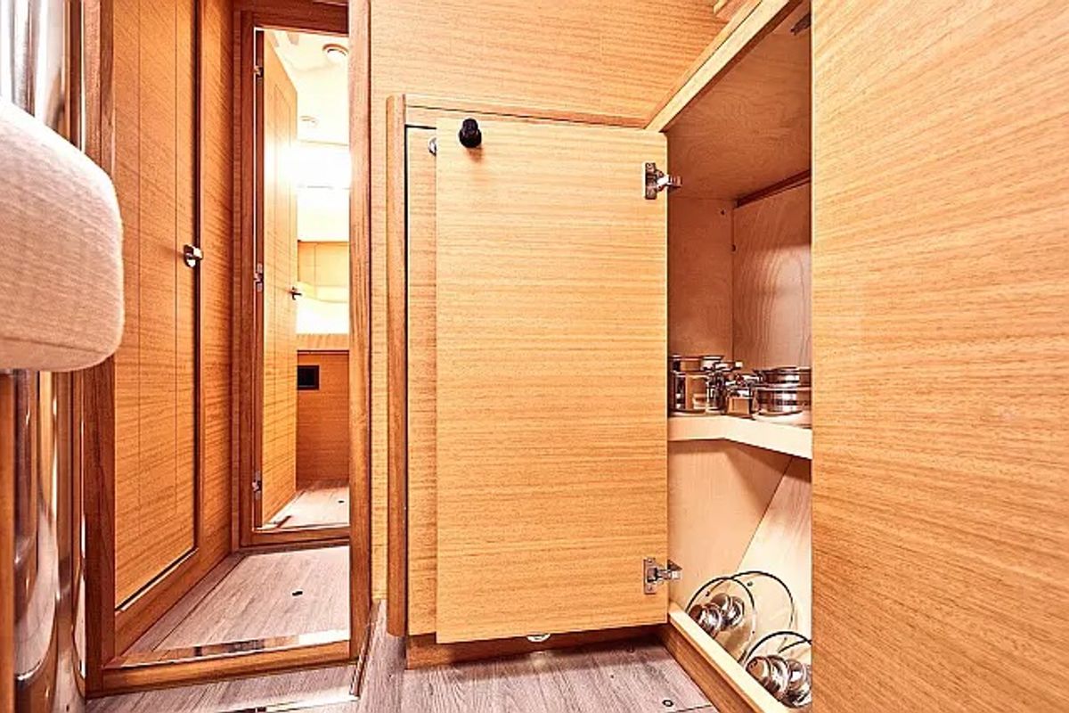 Galley of Ziggy, a Elan Impression 45.1 sailboat at Grad Trogir, Croatia