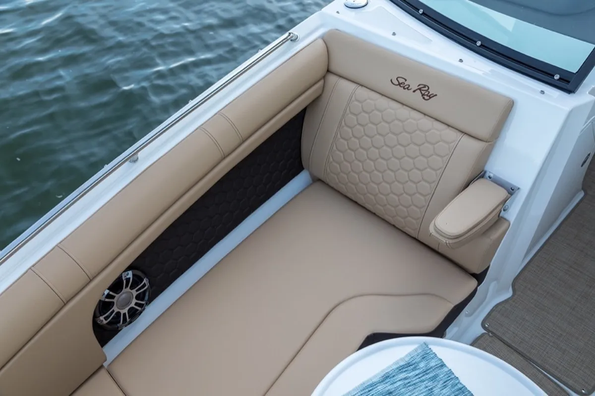 Deck of Happy Hours, a Sea Ray Boats Sea Ray SDX 270 motorboat at Tribunj, Croatia