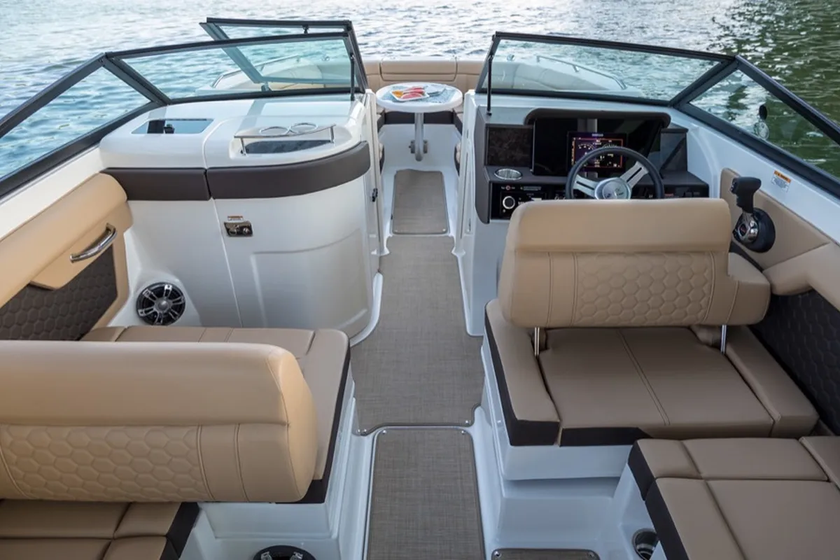 Deck of Happy Hours, a Sea Ray Boats Sea Ray SDX 270 motorboat at Tribunj, Croatia